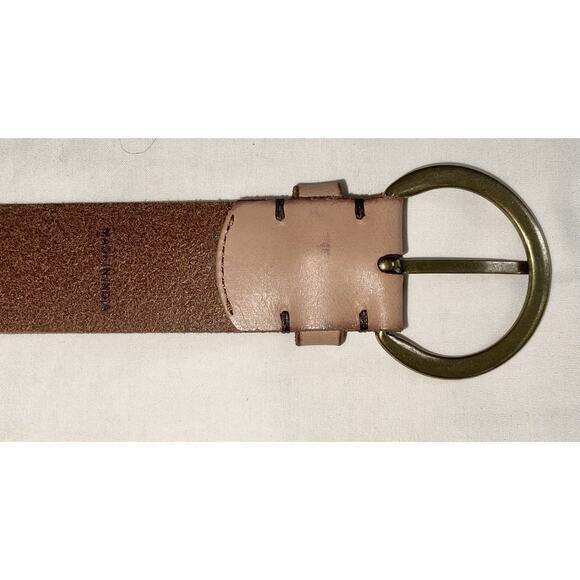Frye Womens Leather Belt Tan Camel Size Large DC1040C NWOT - Picture 4 of 5